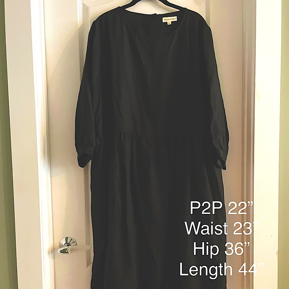 Tradlands Nova Midi dress - black, size L